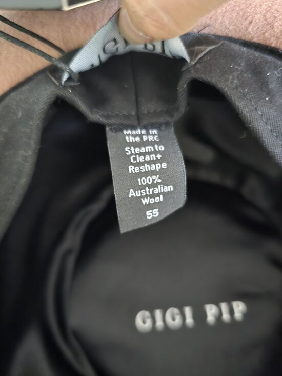 Gigi Pip Monroe Rancher Wool Fedora Dusty Pink Hat XS 55 Boho Western Cowgirl main image 7